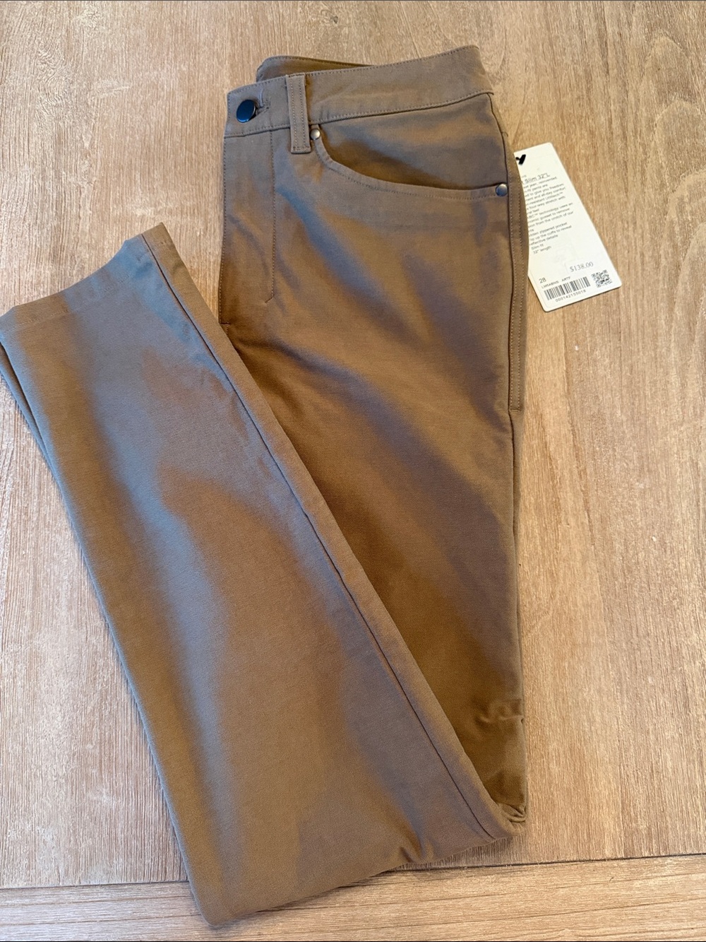 lululemon athletica Men's Slim Chino Pants - Brown 28” x 32”